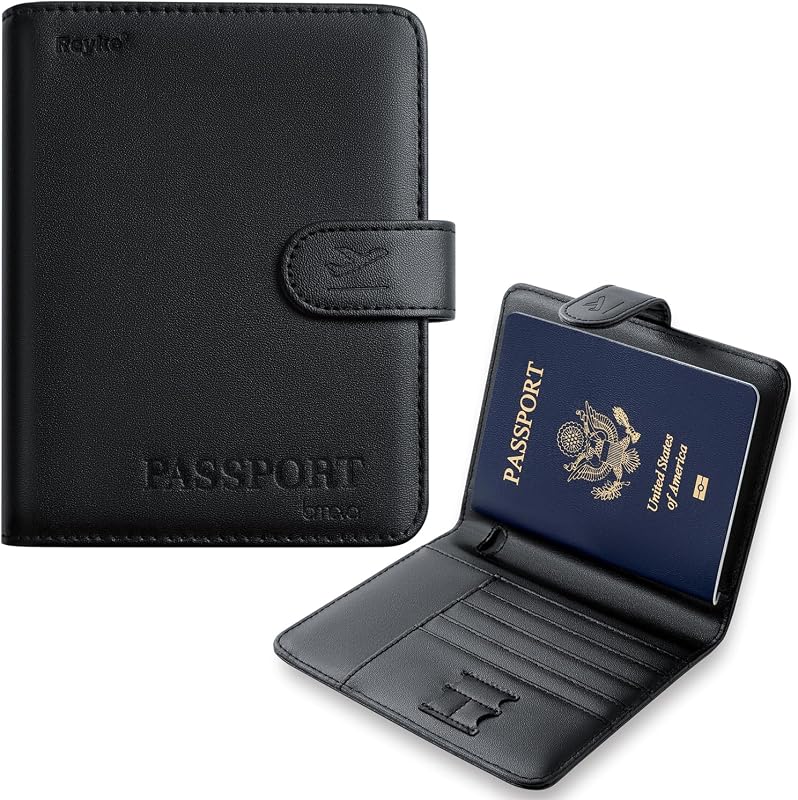Passport Holder With Tracker, Works With Apple Find My, RFID Cover | Trackable Passport Cover With Built-In Tracker, RFID Blocking, iOS Only, No Charging Required, Up To 5 Years Battery Life