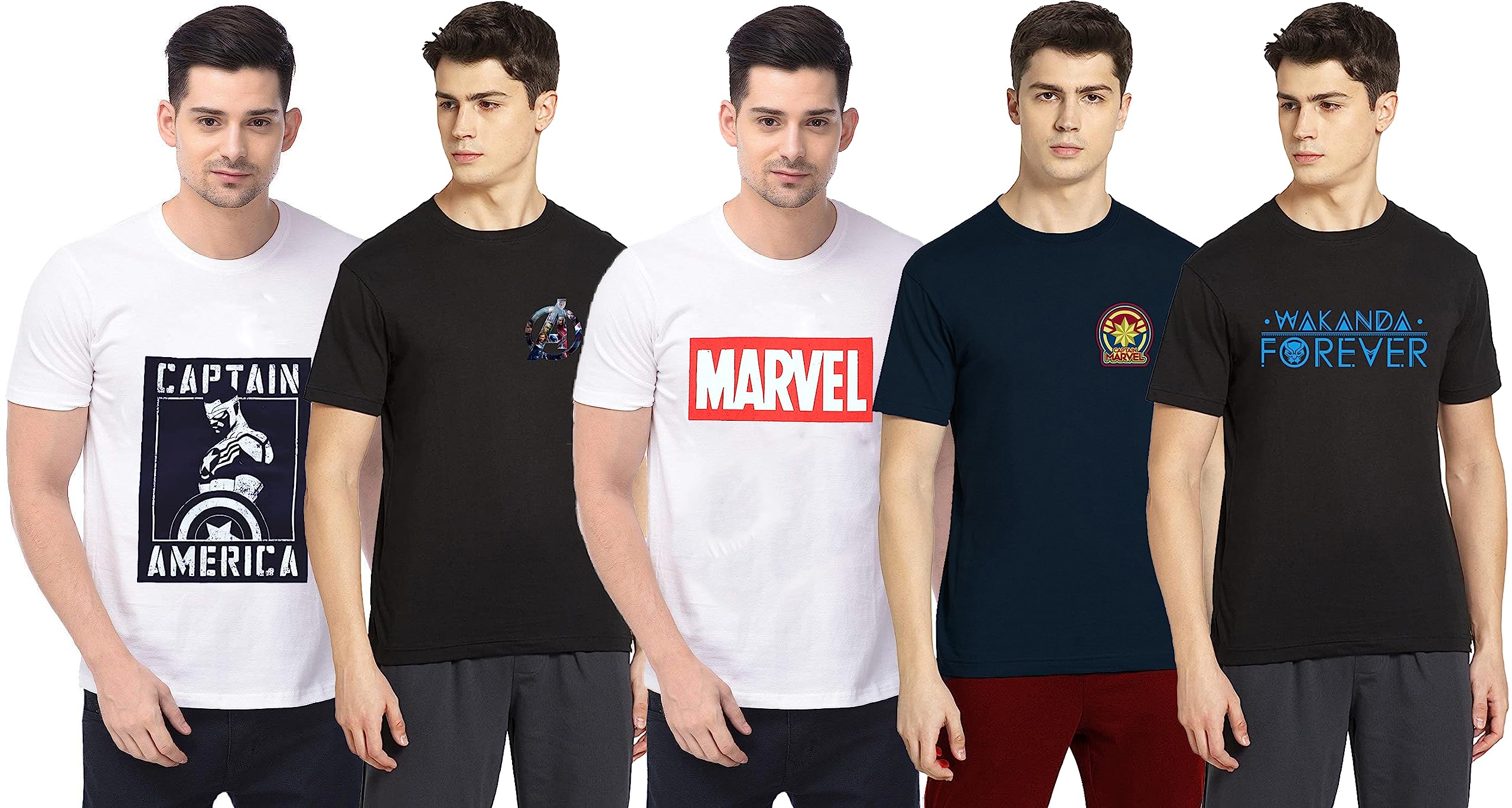 ICABLEMarvel Men's All weather Gear Men's DryFit Tshirts-Ultra comfortable , Lightweight , Half Sleeves , Regular Fit , Round Neck - Stylish Solid Plain Poly Tshirt Designed for Sports , Casual Wear and Work Attire Official Marvel Merchandise