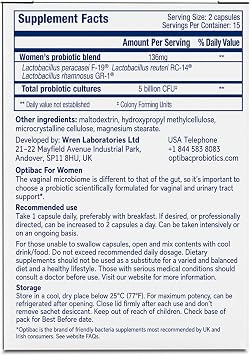 Probiotics for Women - 30 Capsules | Vaginal Probiotic with Lactobacillus rhamnosus GR-1 & Lactobacillus reuteri RC-14 | Supports Intimate Flora, pH Balance & Urinary Health