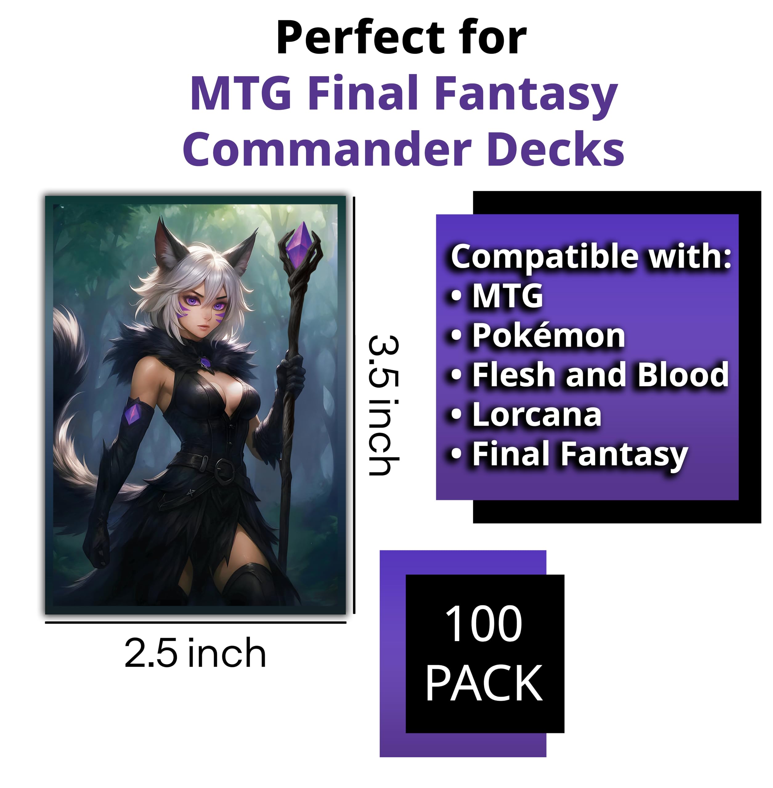Amazon.com: Anime Cat Warlock Card Sleeves 102 Pack – Compatible with MTG &  TCGs – Perfect for Y'shtola, Night's Blessed & Final Fantasy Commander  Decks – Premium Card Game Sleeves for Magic :