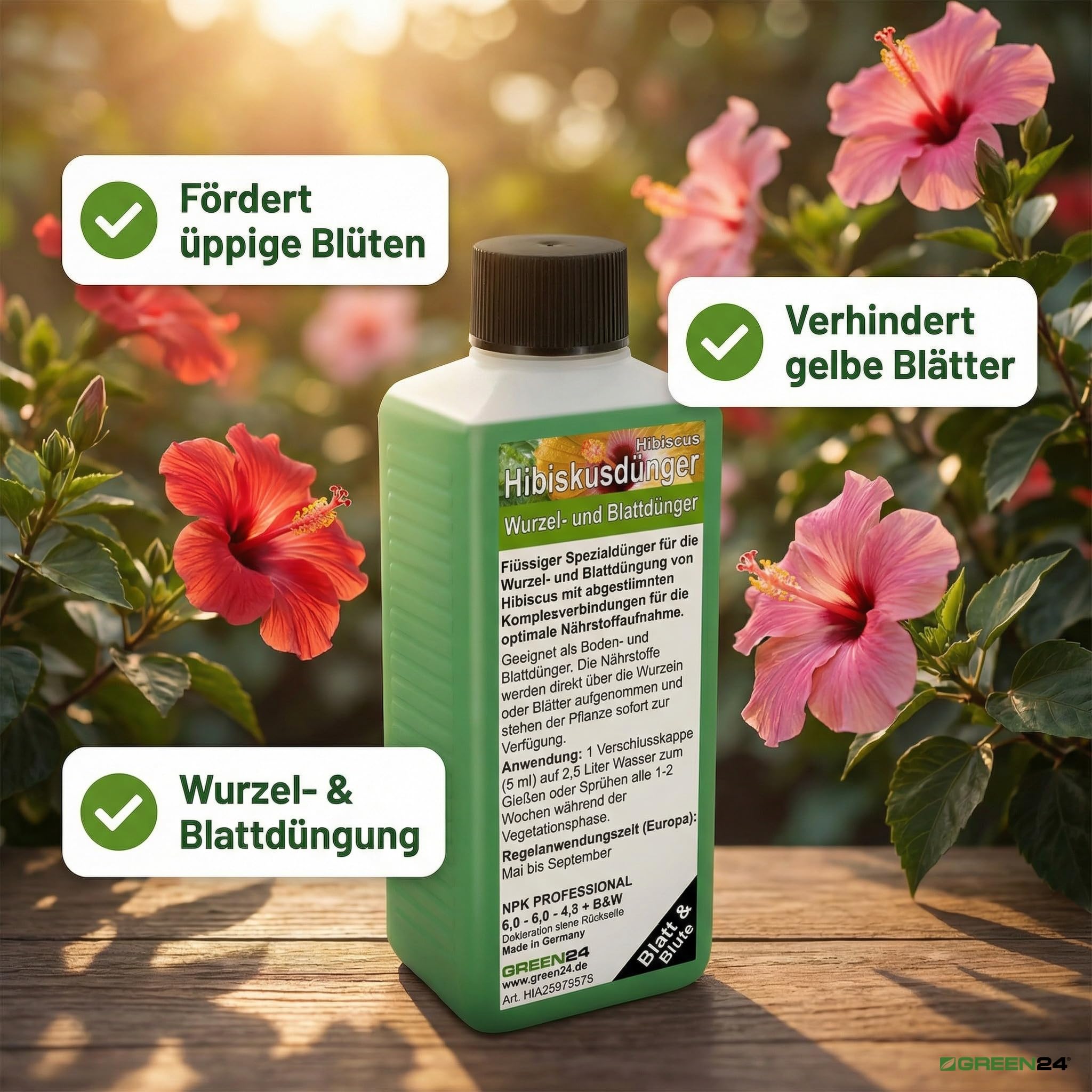 Hibiskus Dnger XL 1 Liter Hibiscus dngen Flssigdnger NPK Volldnger fr  schne Blten : Amazon.de: Garten