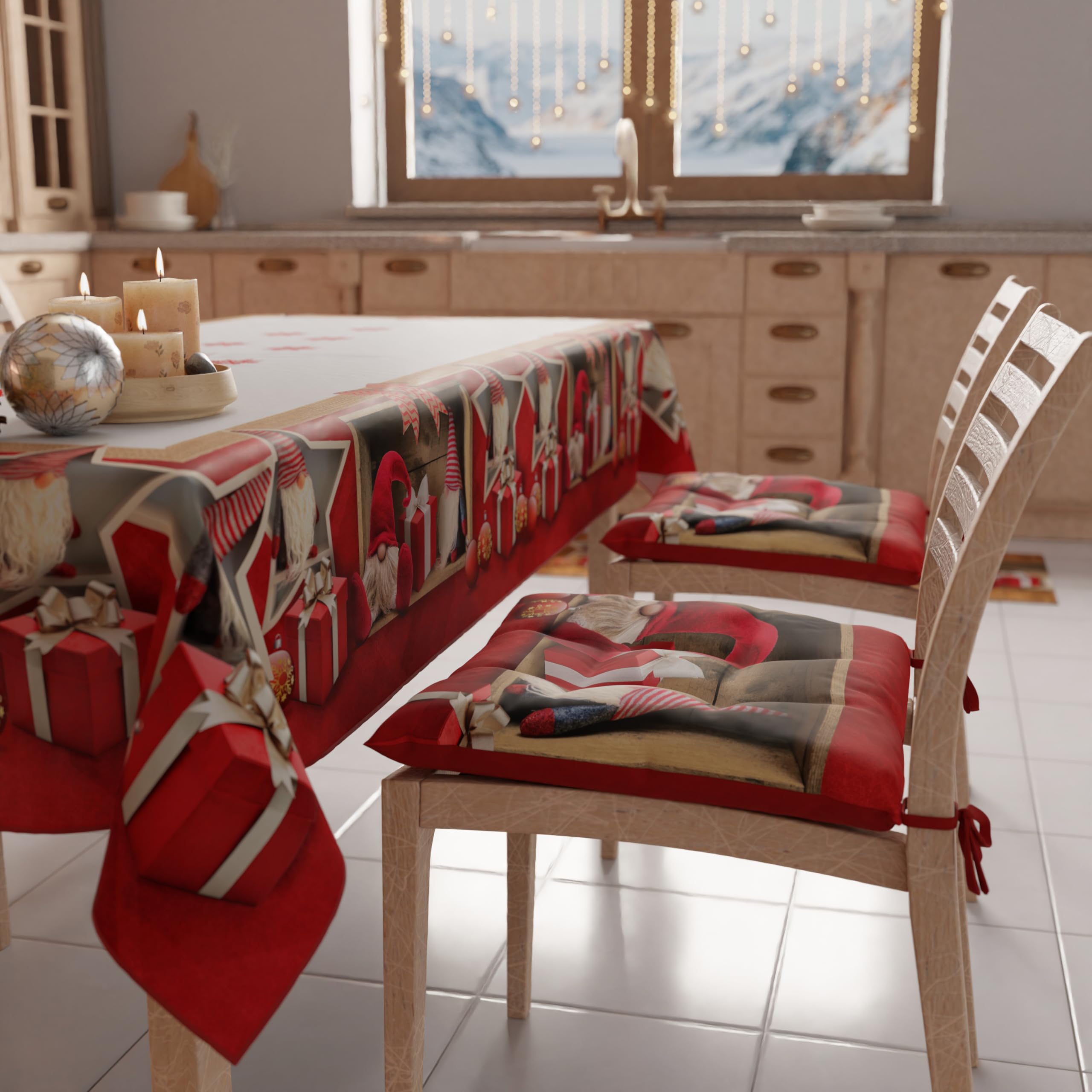 PETTI Artigiani Italiani Stain-Resistant Tablecloth Christmas - Image 4