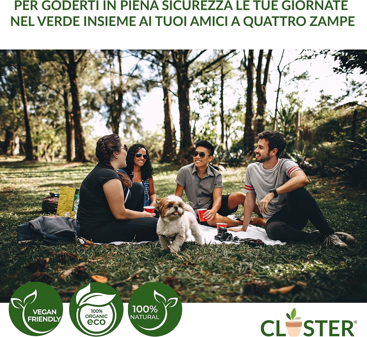 CLOSTER Neem Pet Protection 750 ML Antiparassitario Cani e Gatti - Olio di Neem Spray Pronto all’Uso - Repellente Zanzare Insetti Antipulci Contro Zecche Pulci Mosche Acari Pidocchi