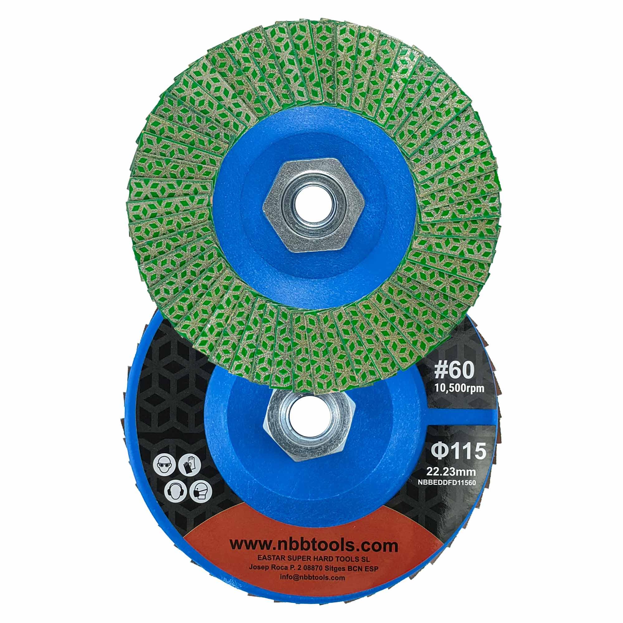 NBB Rotella diamantata disco mola sgrossatura lama tazza smerigliatrice levigatura ceramica gres porcellanato pietra granito piastrelle M14 flangia
