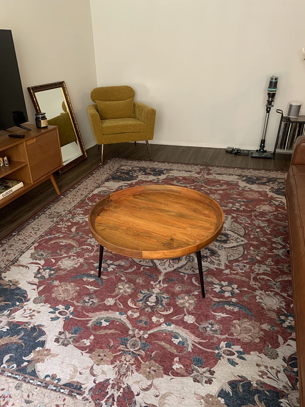 30/mo Finance The Urban Port Round Mango Wood Coffee Table with
