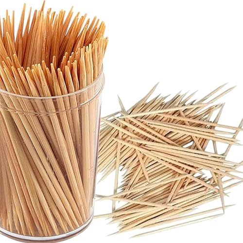 Holz-Zahnstocher/Holzpicks, 6.5 cm, Ø 1.1 mm, in Box, 500 Stück