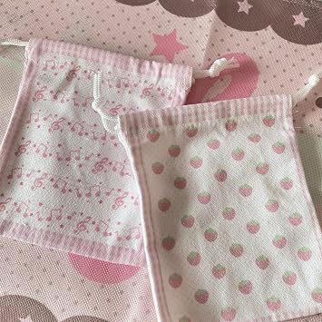 Multifunctional Drawstring Bag Cosmetic Strawberry Makeup Musical Notes Storage Pouches Traveling Musical Notes Cosmetic Makeup Drawstring Toiletry