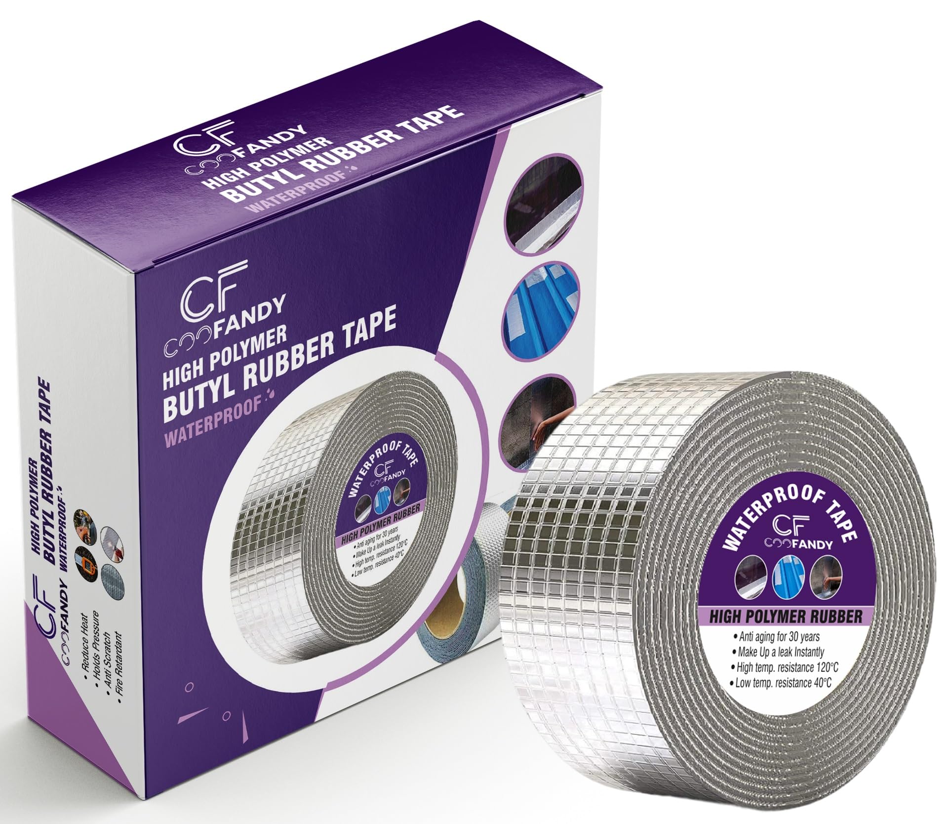COOFANDY Waterproof Tape External Aluminium Foil Suitable for Roof Leak, Surface Crack, Window Sill Gap, Pipe Repair Tape, Boat Sealing, Home Renovation Handheld Foil Tape (5 Meter) (B0D2KP773S) Amazon Price History, Amazon Price Tracker