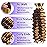 Human Braiding Hair for Boho Braids Human Hair 3 Bundles/Pack 110g 14 Inch Deep Wave Bulk Human Hair for Braiding Curly Knotless 12A Brazilian Virgin Ombre Balayage
