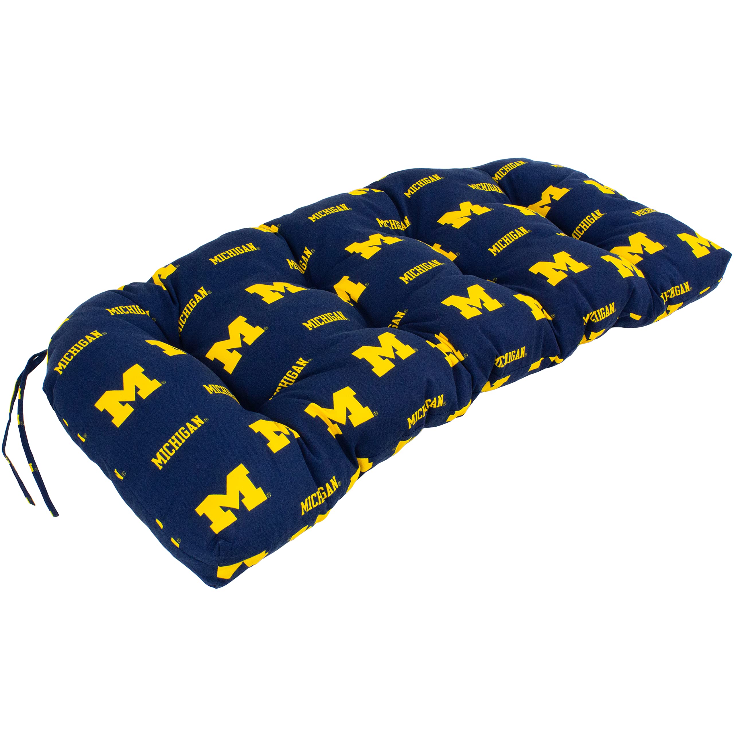 College Covers Comfy Loveseat Settee Cushion, 46 in x 20 in x 3 in, Michigan Wolverines