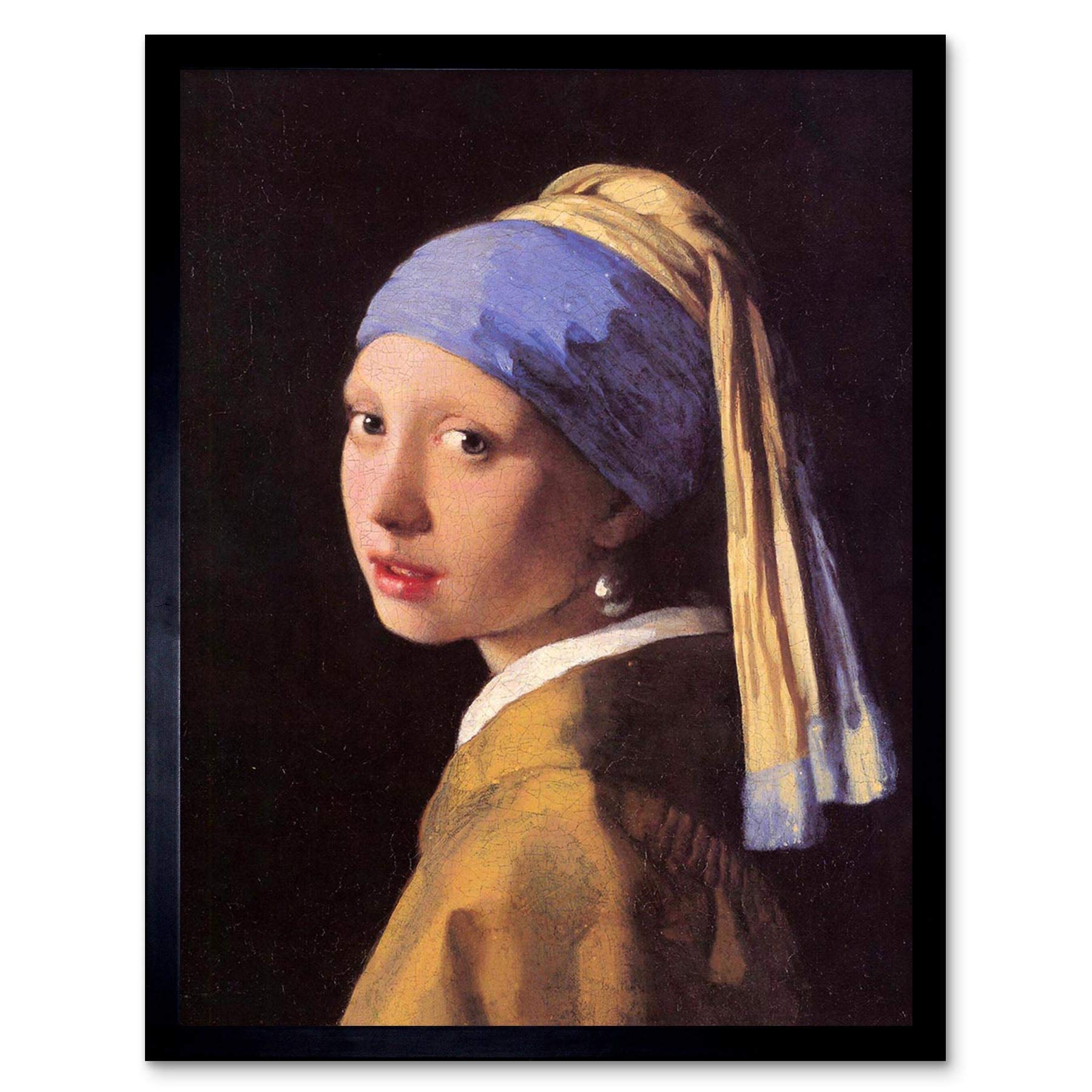 B&Q -  Johannes Vermeer Girl Pearl Earring Old Master Framed Wall Art Print