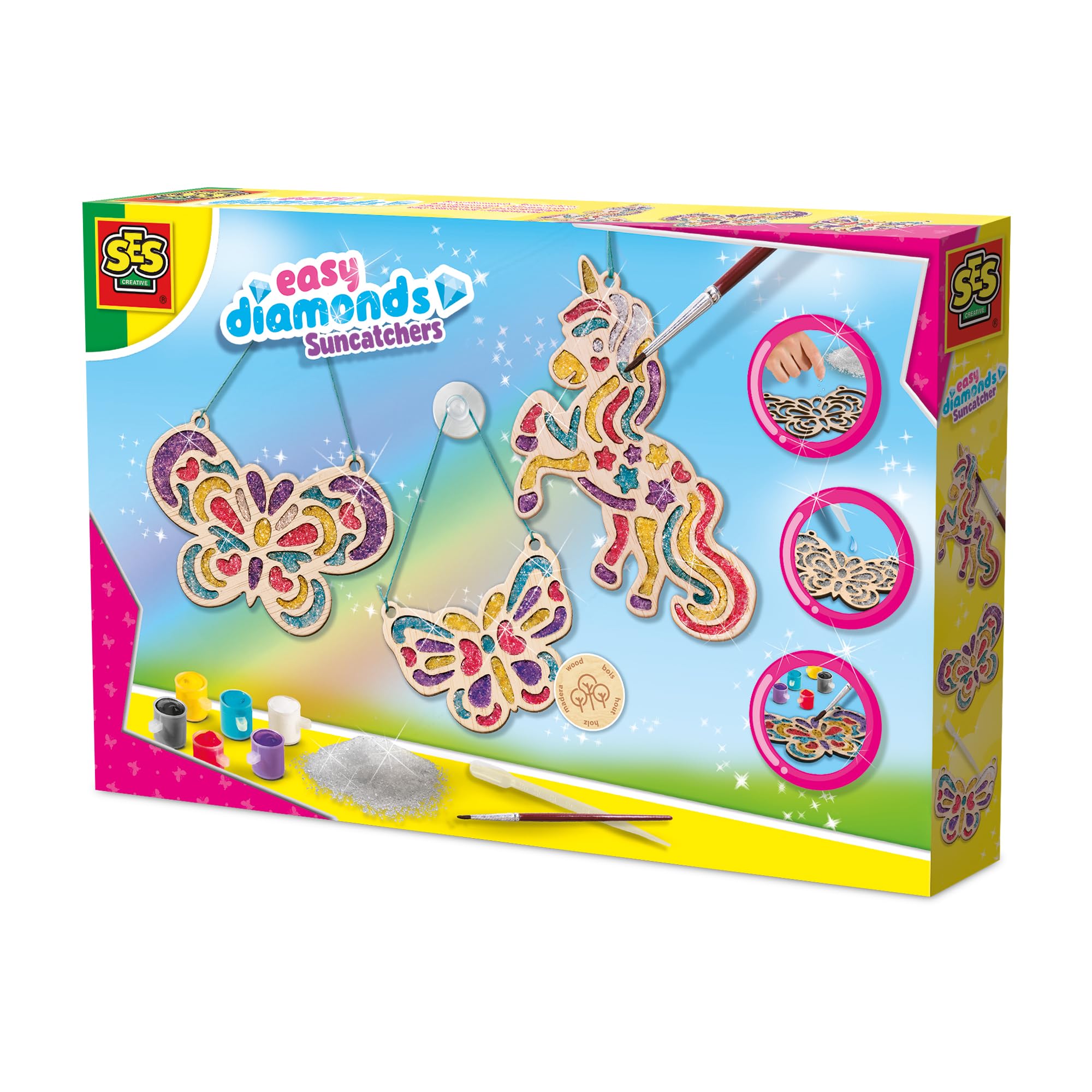 SES Creative Suncatcher Bastelset Easy Diamonds Sonnenfänger