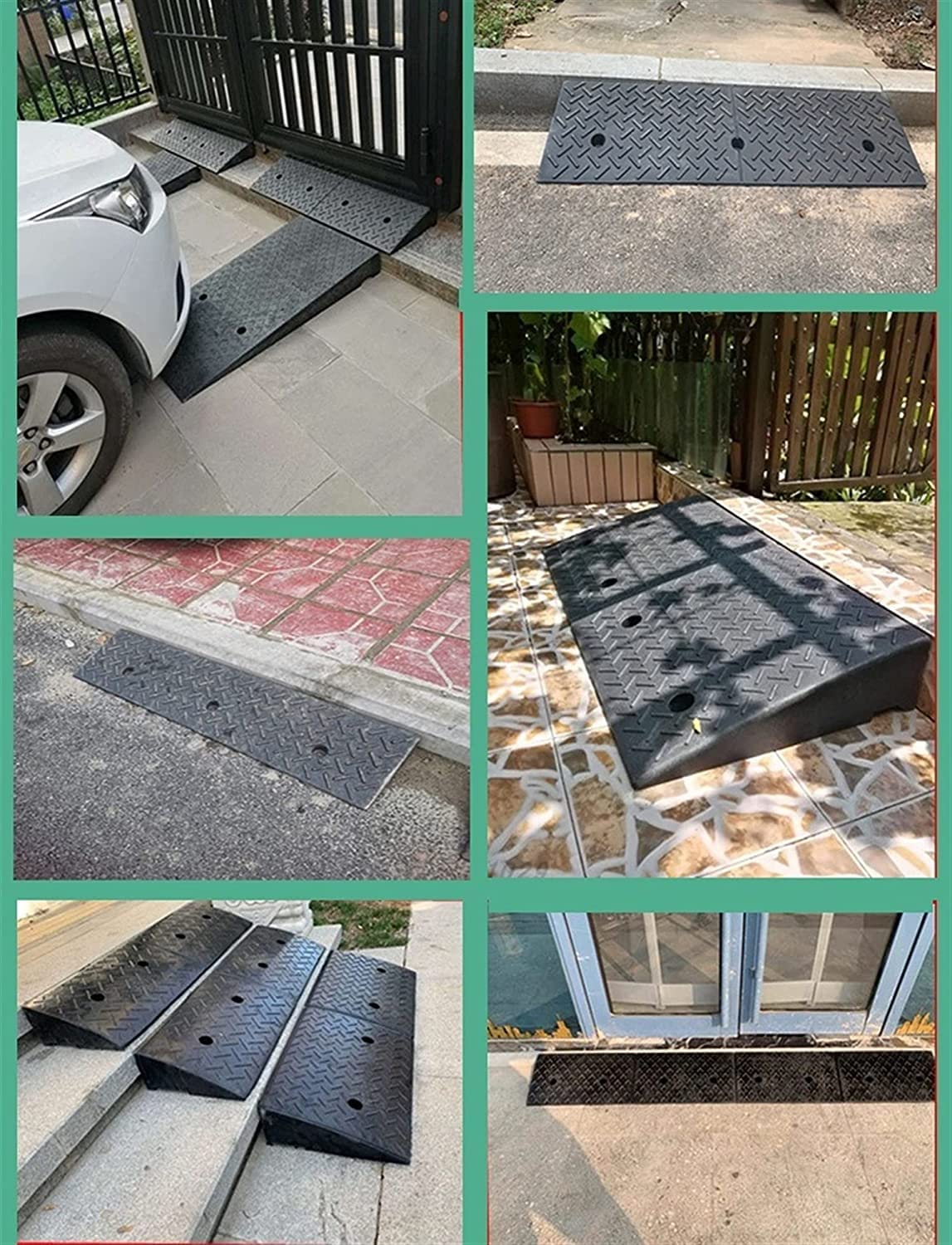Rampas de Coche para Garaje/bordillo para Scooters de Movilidad, rampas de umbral de Silla de Ruedas de Goma Resistente para Puertas, Patio/jardín/rampa de Entrada de Puerta Delantera (Size :