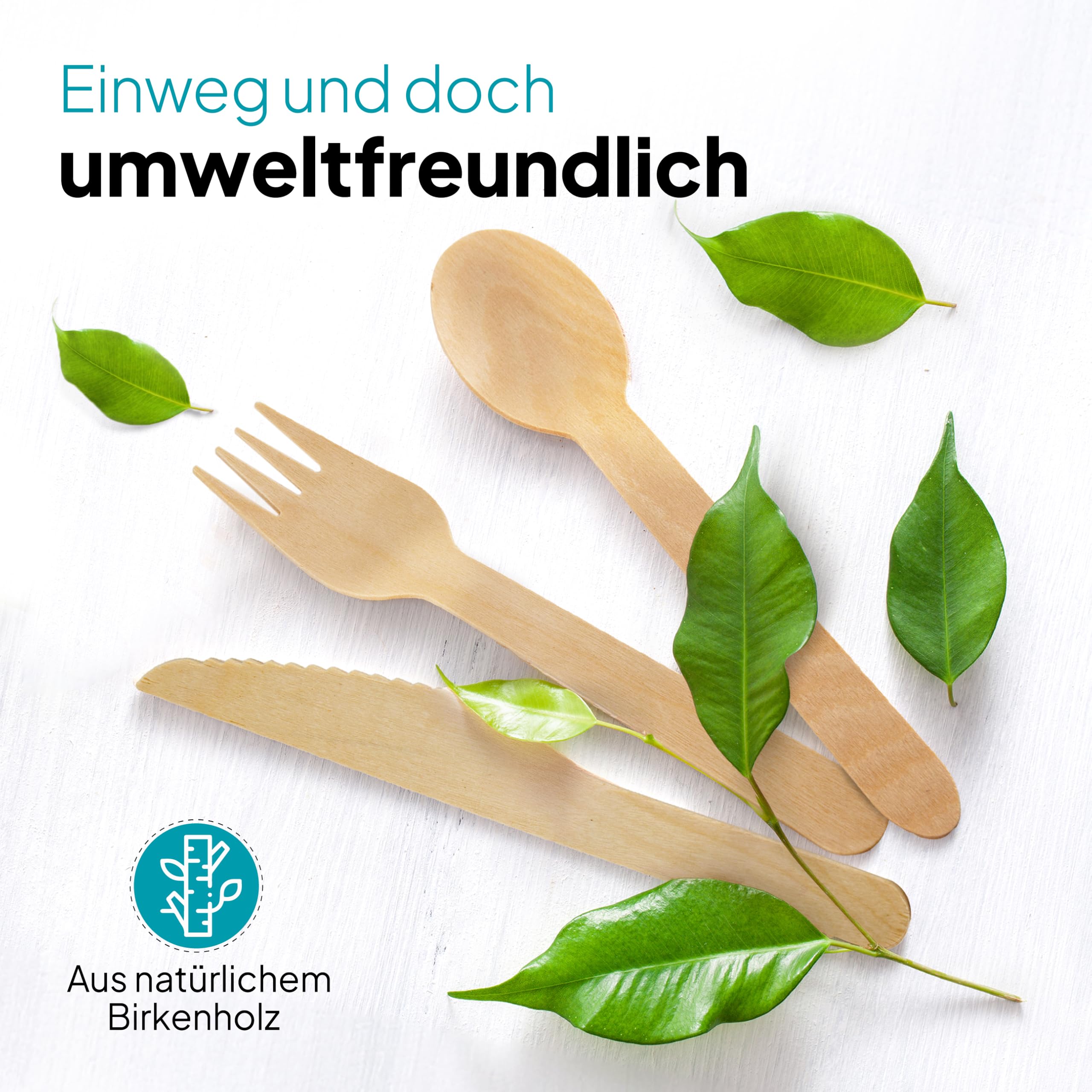 200 Forchette Di Legno USA E Getta - Forchetta Per Snack, Frutta, Feste, 100 Mm - Foto 5