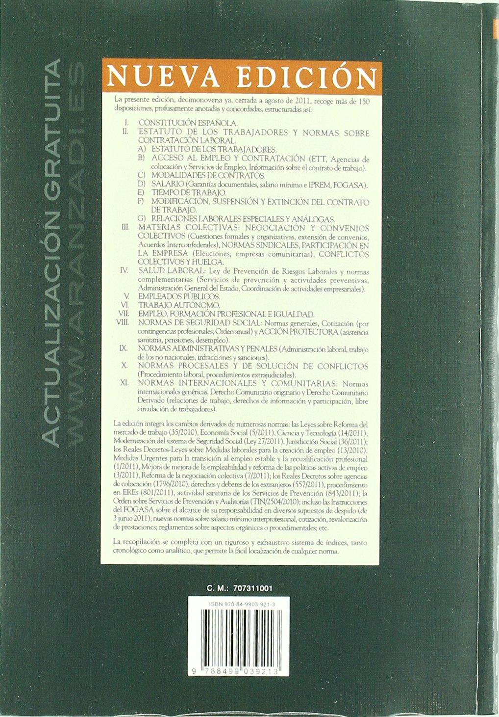 Legislación laboral y de seguridad social: 7