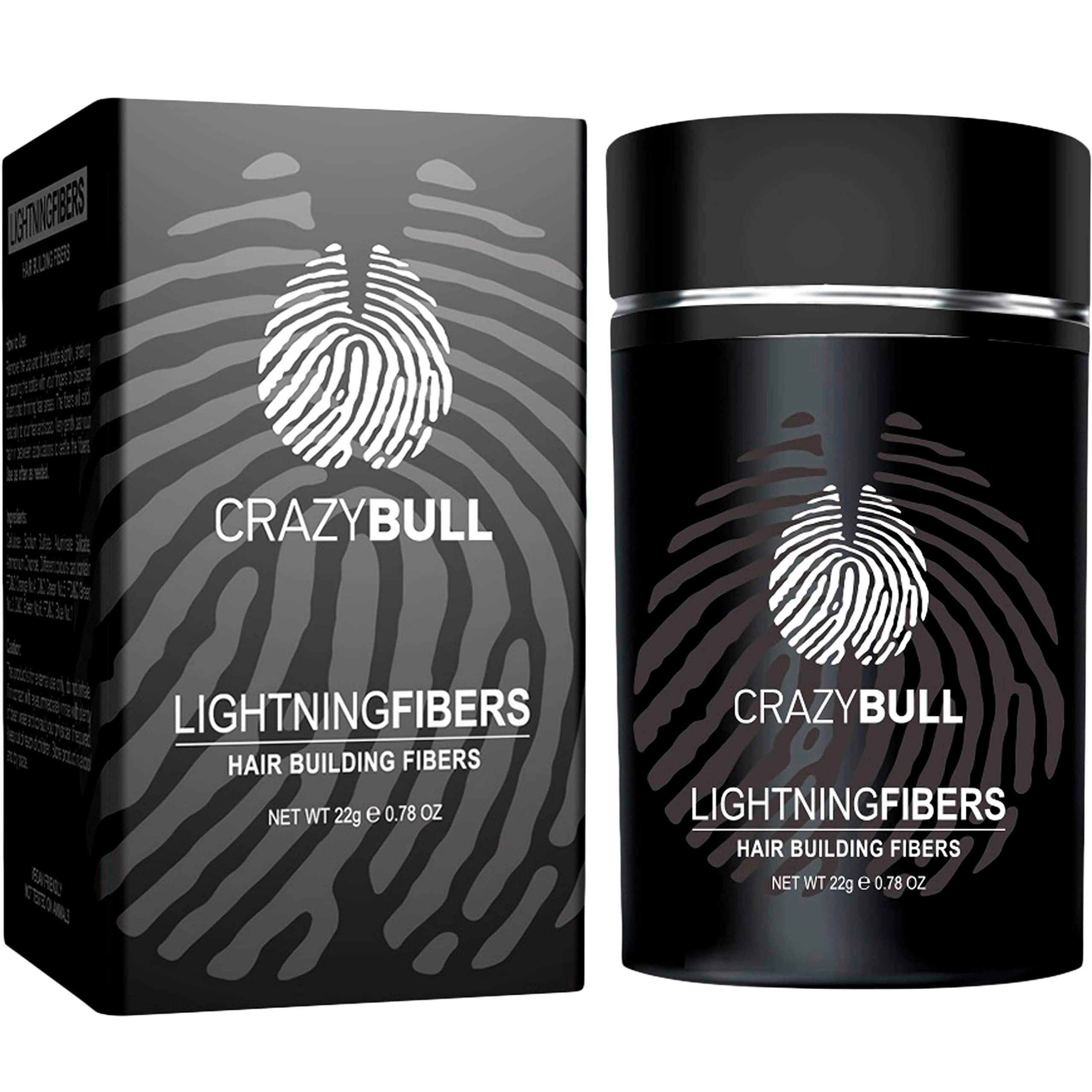 Sponsored Ad – Hair Building Fibre - Long-Lasting, Easy Apply Hair Fibre Concealer for Thinning Hair & Balding Spots - Vegan & Cruelty-Free Black Hair Thickening Fibre for Men & Women by Crazy Bull - 22g