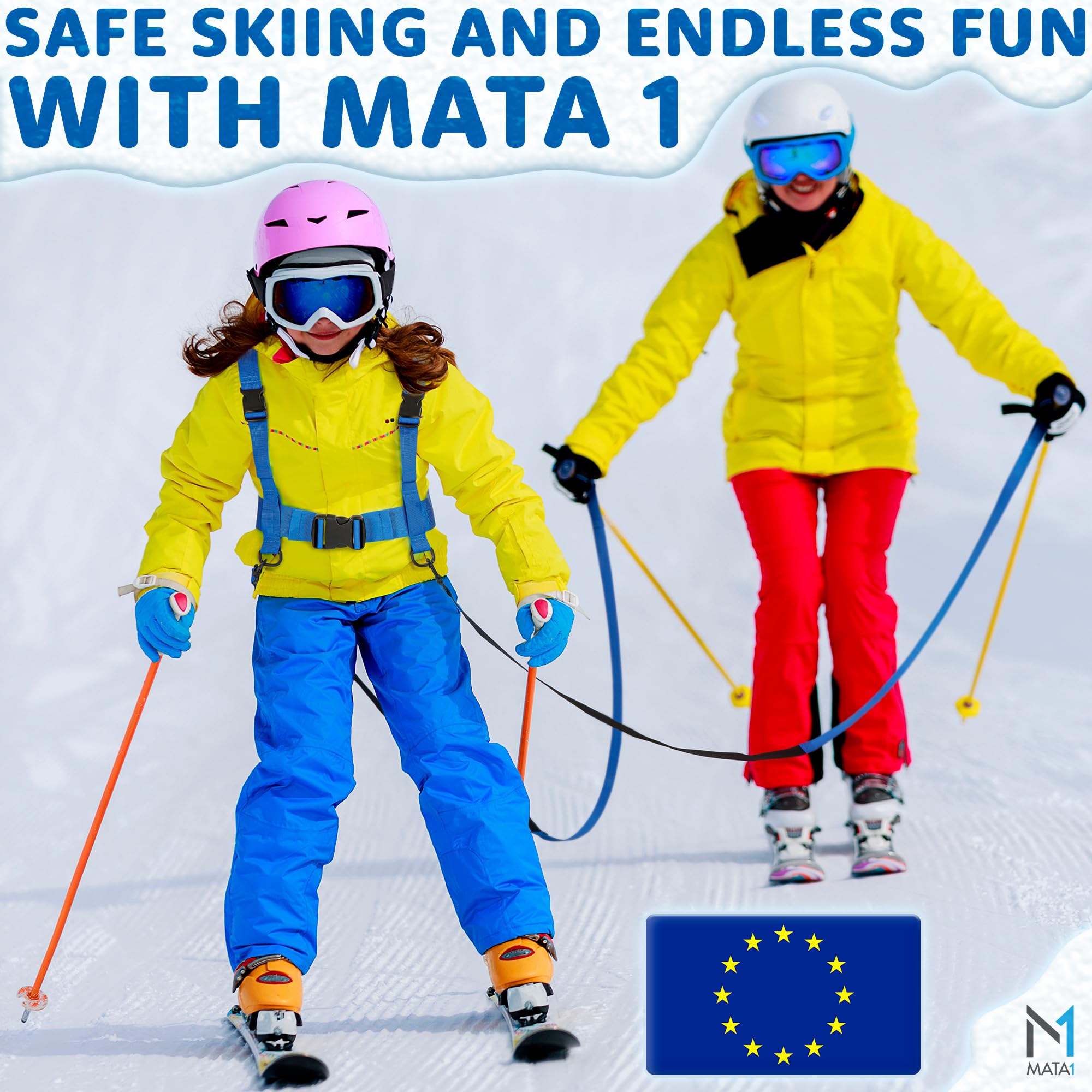 Imbracatura da allenamento per sci e snowboard per bambini - cinghie elastiche elastiche per sterzare e imparare il controllo della velocità - Zaino per allenatore di sci