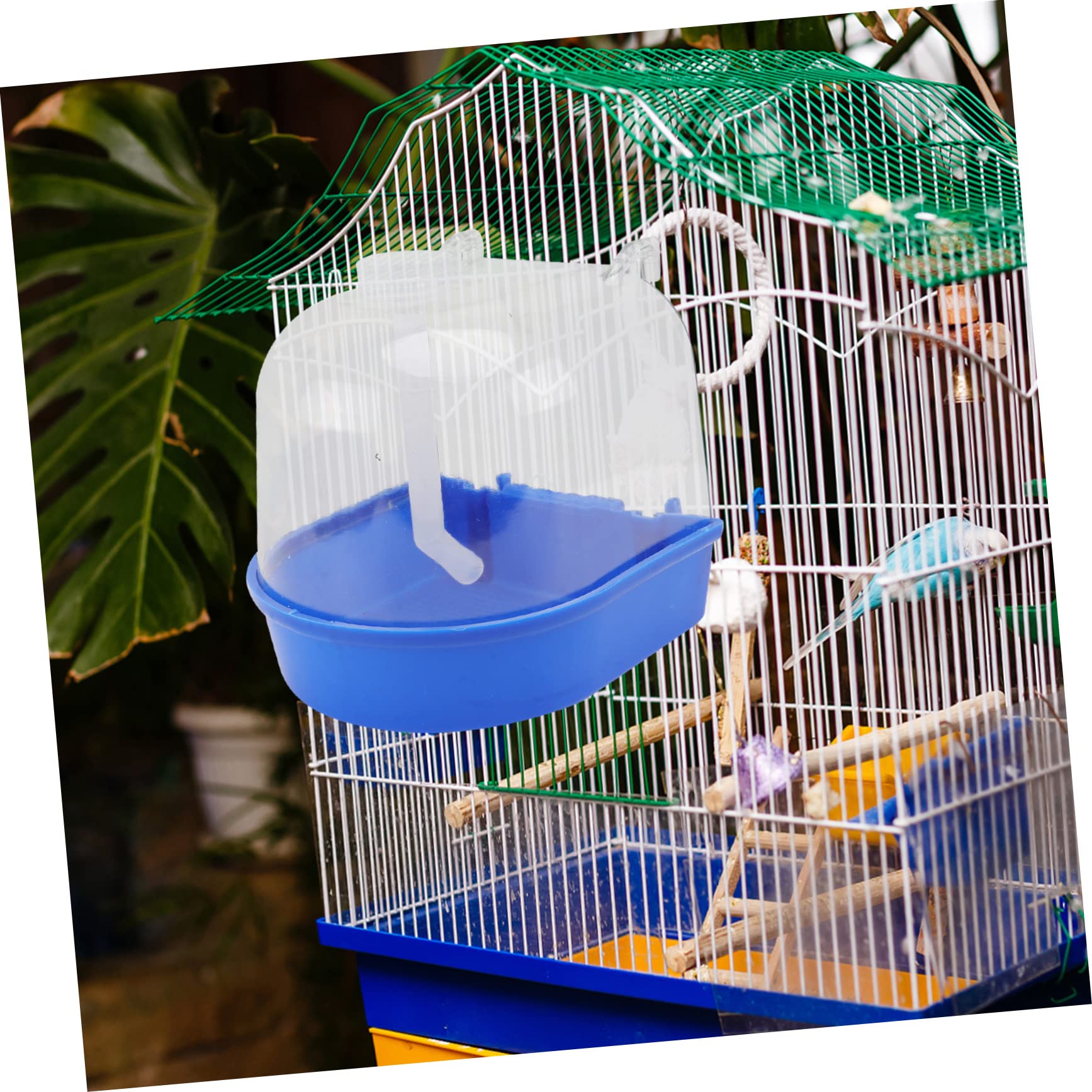 VANZACK 2sets Vasca per Bagno per Uccelli Domestici Vasca da Bagno per Pappagalli e Piccole Creature Accessorio da Appendere per Gabbie Materiale Sicuro e Leggero Soluzione Rinfrescante