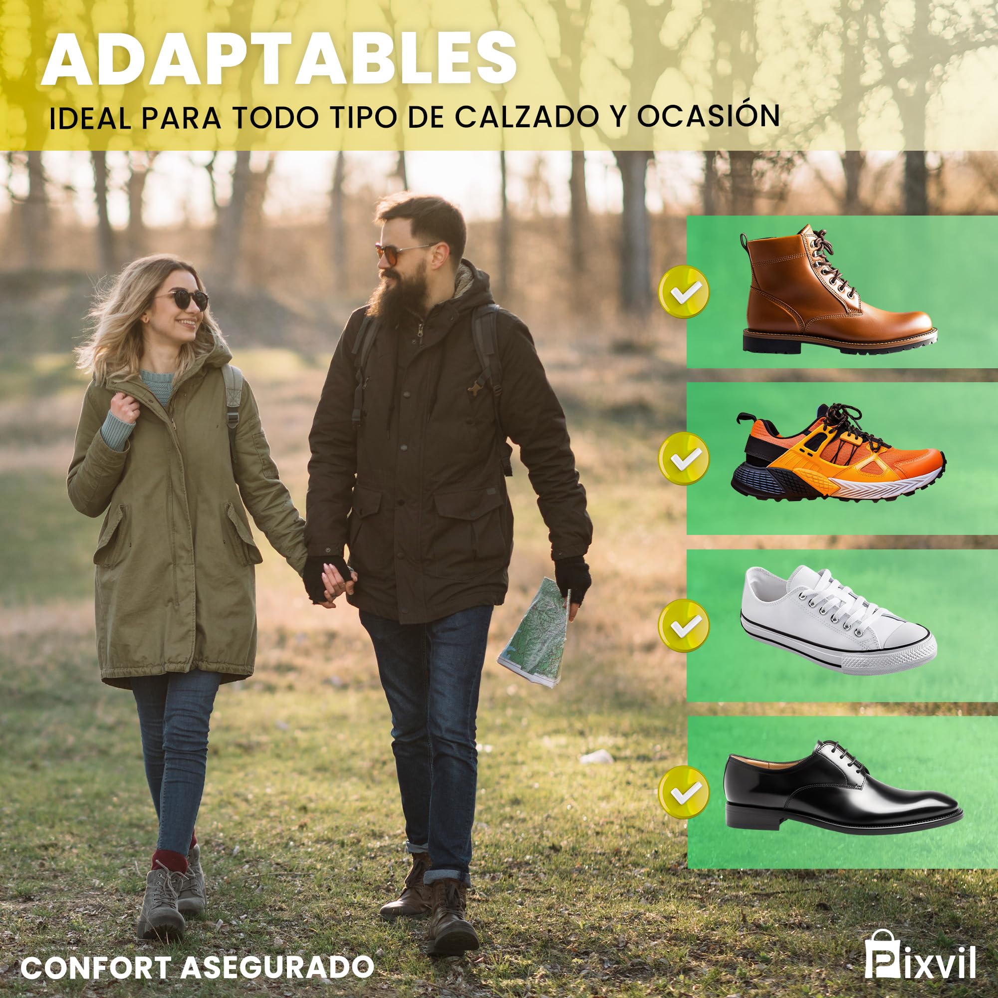 Plantillas Fascitis Plantar 2 Pares Gel Arco EVA para Trabajo y Padel Hombre Mujer Alivio Pies Planos Metatarsalgia Espolón Botas Seguridad Running