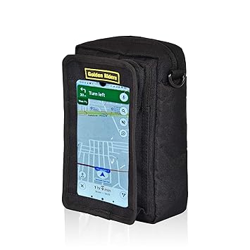 GR GOLDEN RIDERS | M POCHE | Compact Magnetic Motorcycle Tank Bag for ( Mobie Pouch ) Mobile Navigation