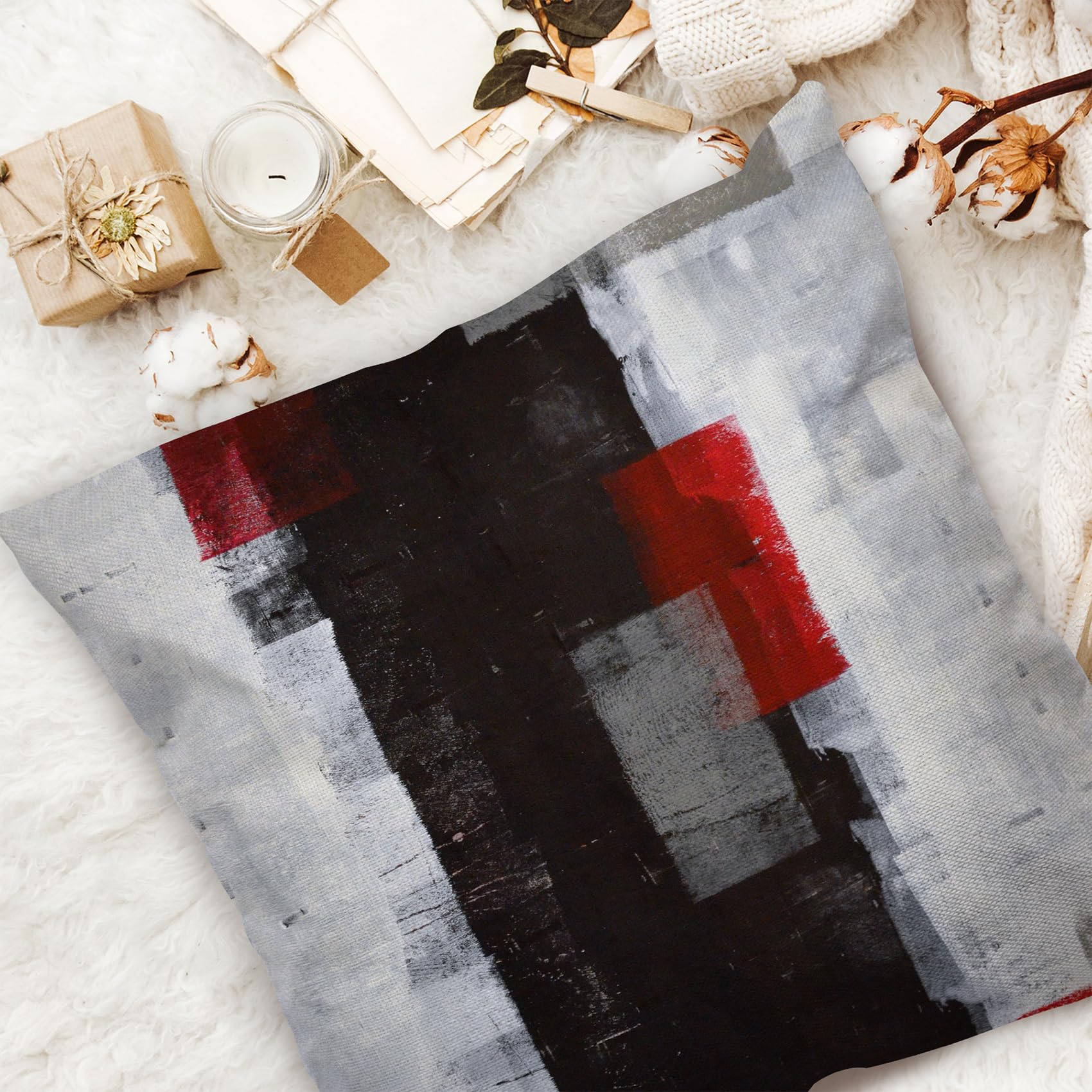 GDHBLING Set di 4 federe per cuscini divertenti con gatto nero, 45 x 45 cm, kit con cerniera, divertente decorazione in velluto per divano, soggiorno, letto
