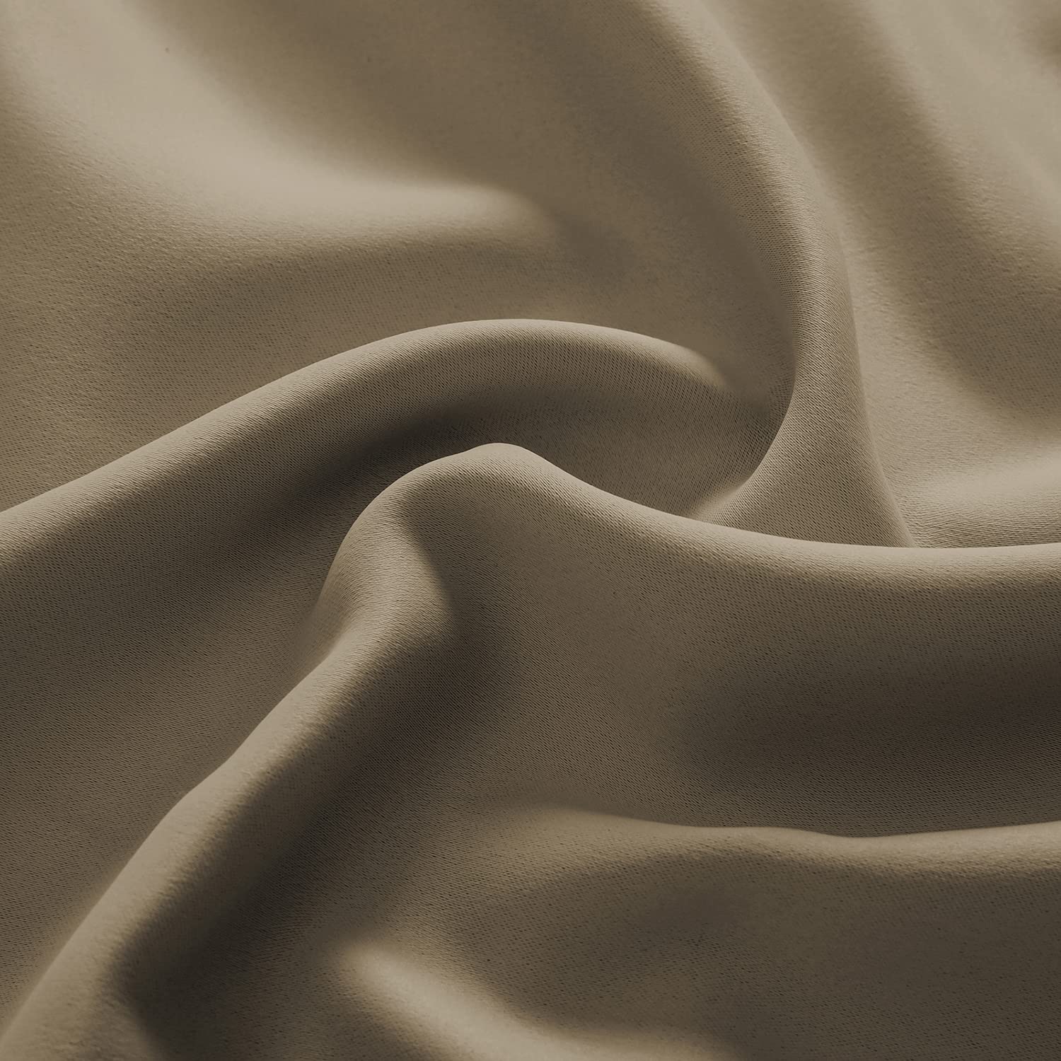 Firanka – zasłona do sypialni, dla dzieci, zaciemniająca, redukcja hałasu, łatwa instalacja, do salonu, sypialni, na drzwi – szarobrązowa (taupe) – 210 x 195 cm