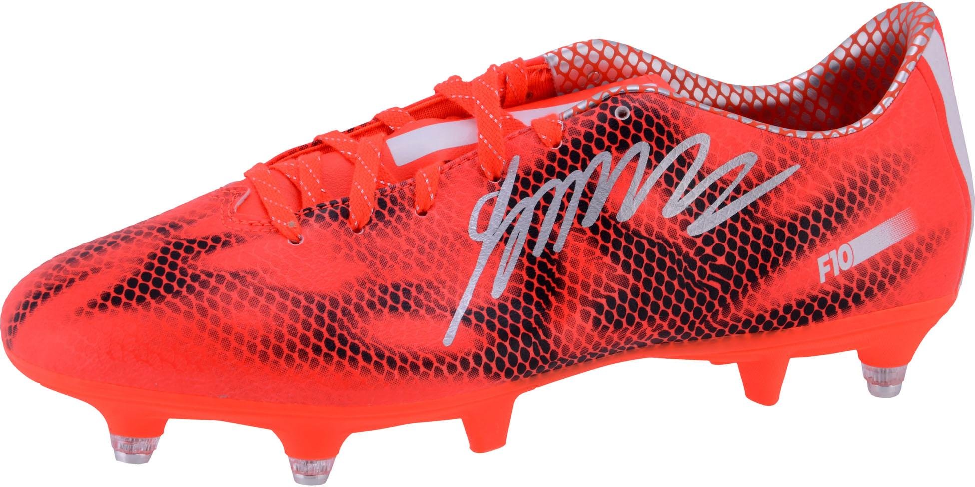 James Rodriguez Real Madrid Autographed Orange Adidas Soccer Cleats - Autographed Soccer Cleats