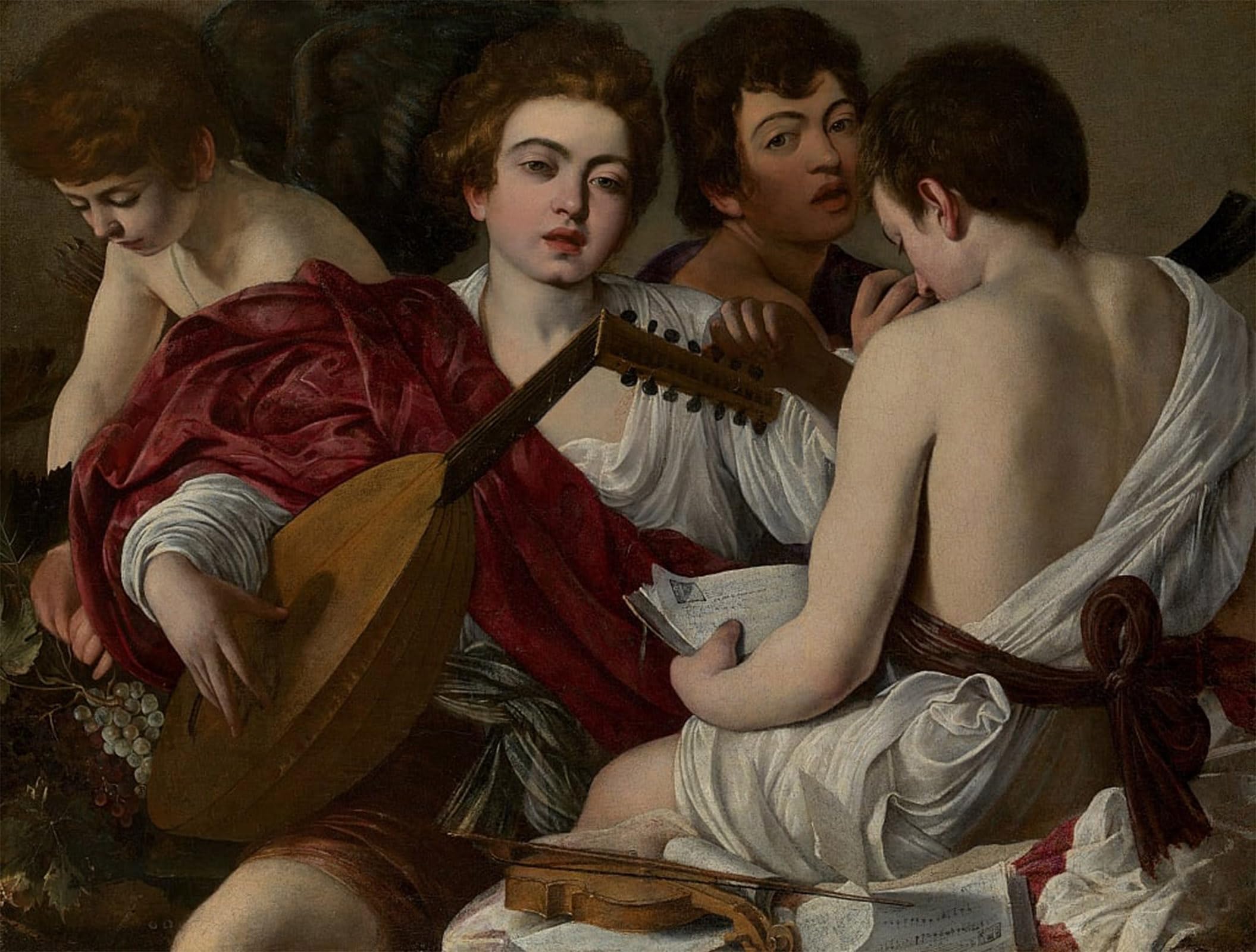 ARTXLXXBN Famous Prints Artwork Pictures Poster Painting Art the Musicians by Merisi Caravaggio Artwork Landscape Pictures for Home Decor 60x90cm
