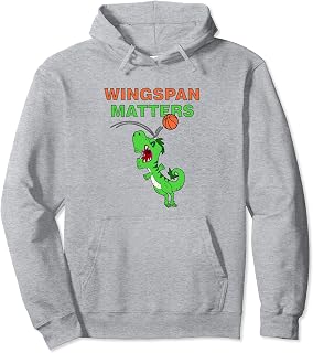 Funny Kids Wingspan Matters Dinosaur Trex Basketball Player Pullover Hoodie