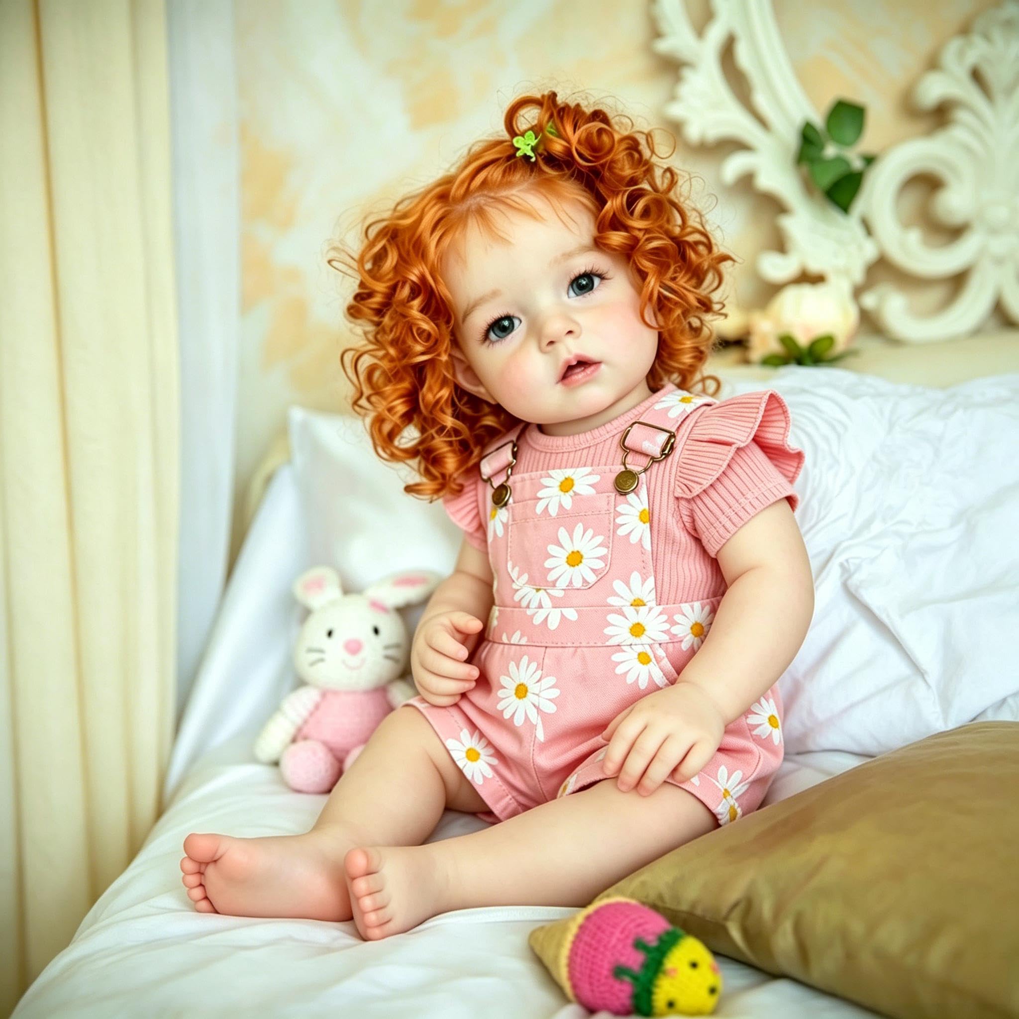 RXDOLL Bambole Reborn di grandi dimensioni da 71,1 cm, realistiche, in morbido tessuto di vinile, realistica, dall'aspetto realistico, fatta a mano, per bambini dai 3 anni in su