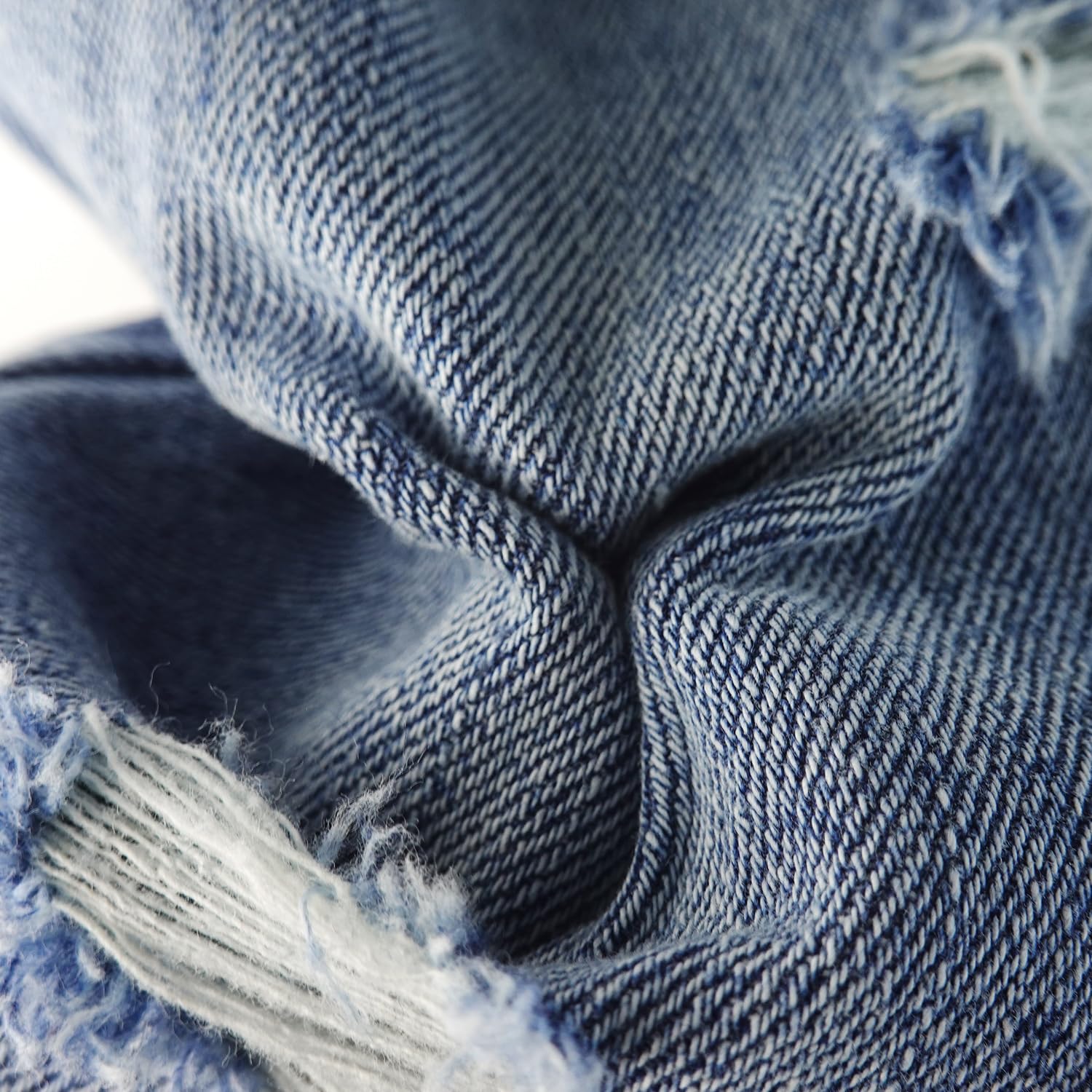 KIDSCOOL SPACE Jeans in Denim Colorati a Gamba Larga per Bambine, 5-14T Vita Elastica Larga con Pantaloni Svasati Strappati con spago