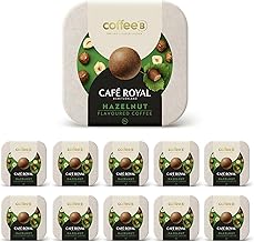 90 Coffee Balls Hazelnut – Premium Coffee Balls 100% Compostable – Specially Designed for the Use of CoffeeB by Café Royal Coffee Machine