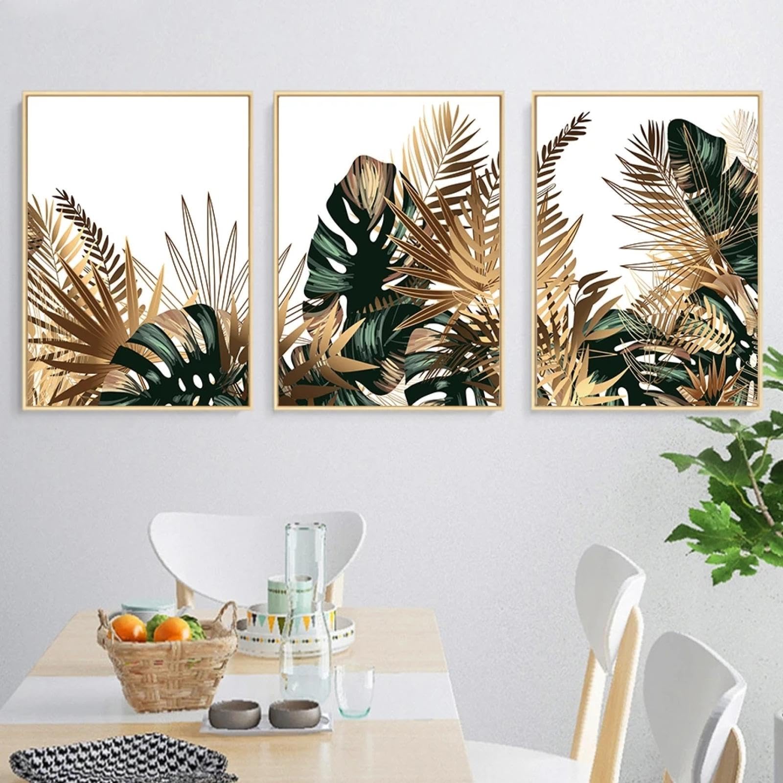 Affiches tropicales de feuilles d'or pour s'évader de chez soi - 8