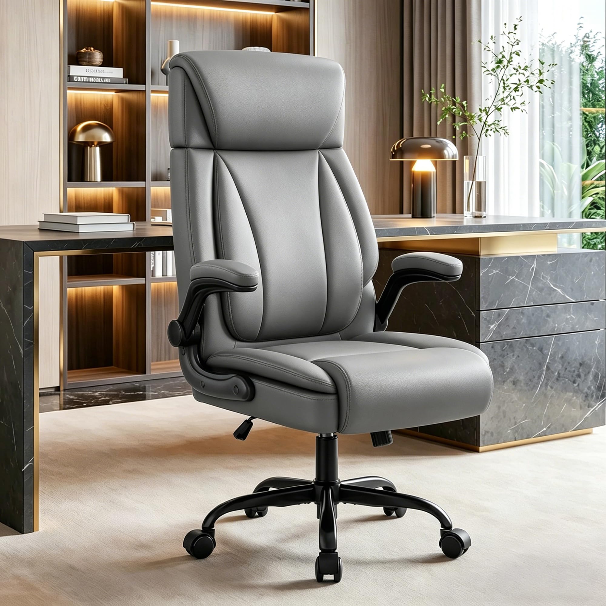 Amazon.com: BestGlory Ergonomic Office Chair, PU Leather Executive