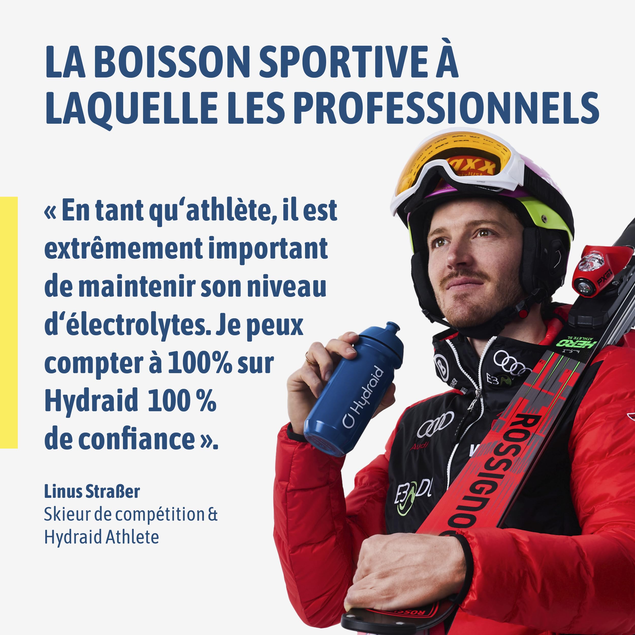 HYDRAID Hydration Helper® BERRY – Boisson Électrolyte Premium (1118mg d'Électrolytes) pour Sport & Récupération Rapide – 25 Sachets Saveur Fruits des Bois