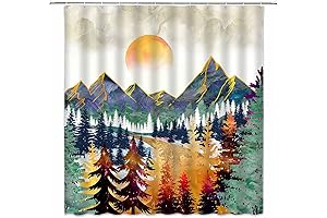 Abstract Mountain Shower Curtain