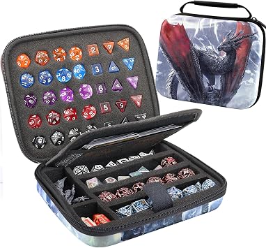 Dice Storage Case Dice Bag Dice throne dnd dice tray dice holder dnd dice storage dice case Multifunctional storage Organizer Role Playing Game for Rpg Table Game B