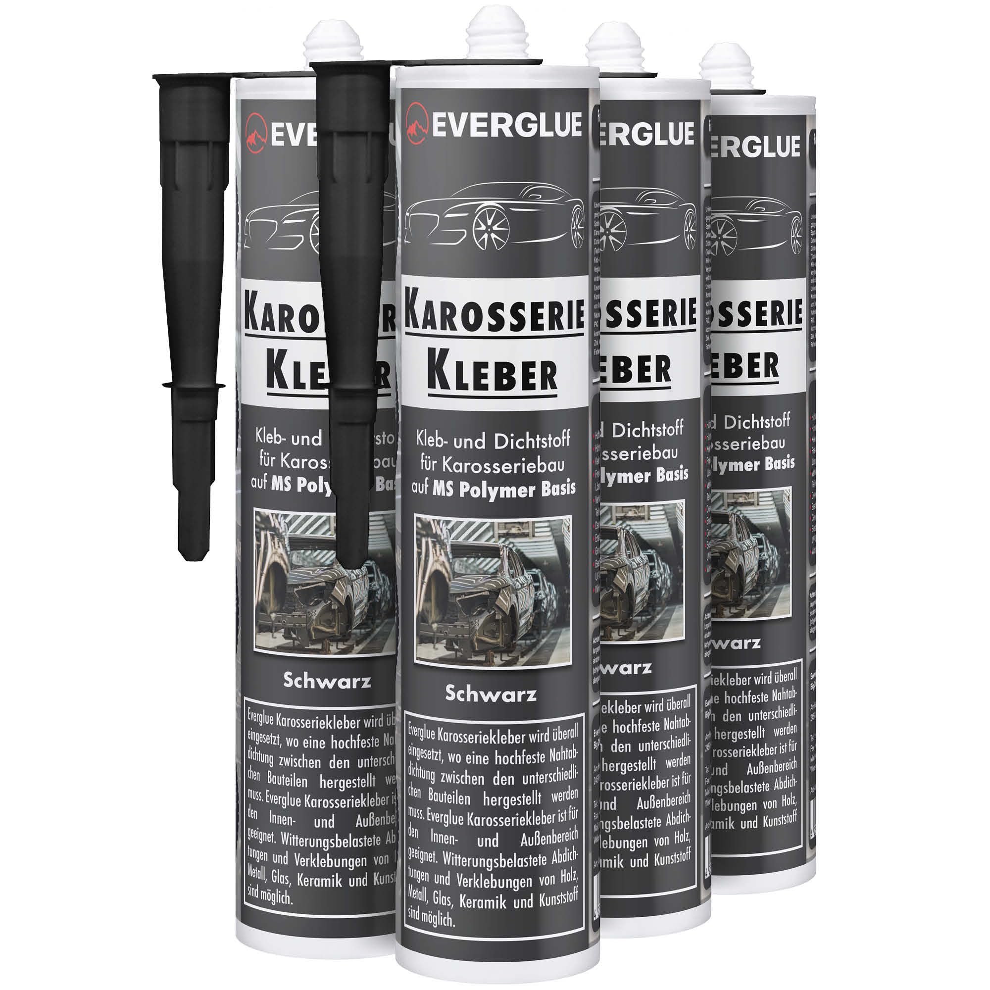Karosseriekleber 1K MS Montagekleber UV-beständig schwarz Kartusche MS-Polymer Kraftkleber extra stark elastischer Kleb-und Dichtstoff Fahrzeugbau Van Wohnmobil (6)