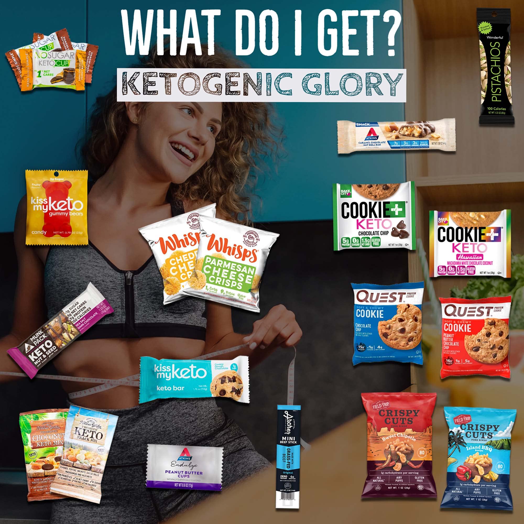 Buy Keto Variety Snacks Pack 20 Healthy Ketogenic Friendly, Low Sugar