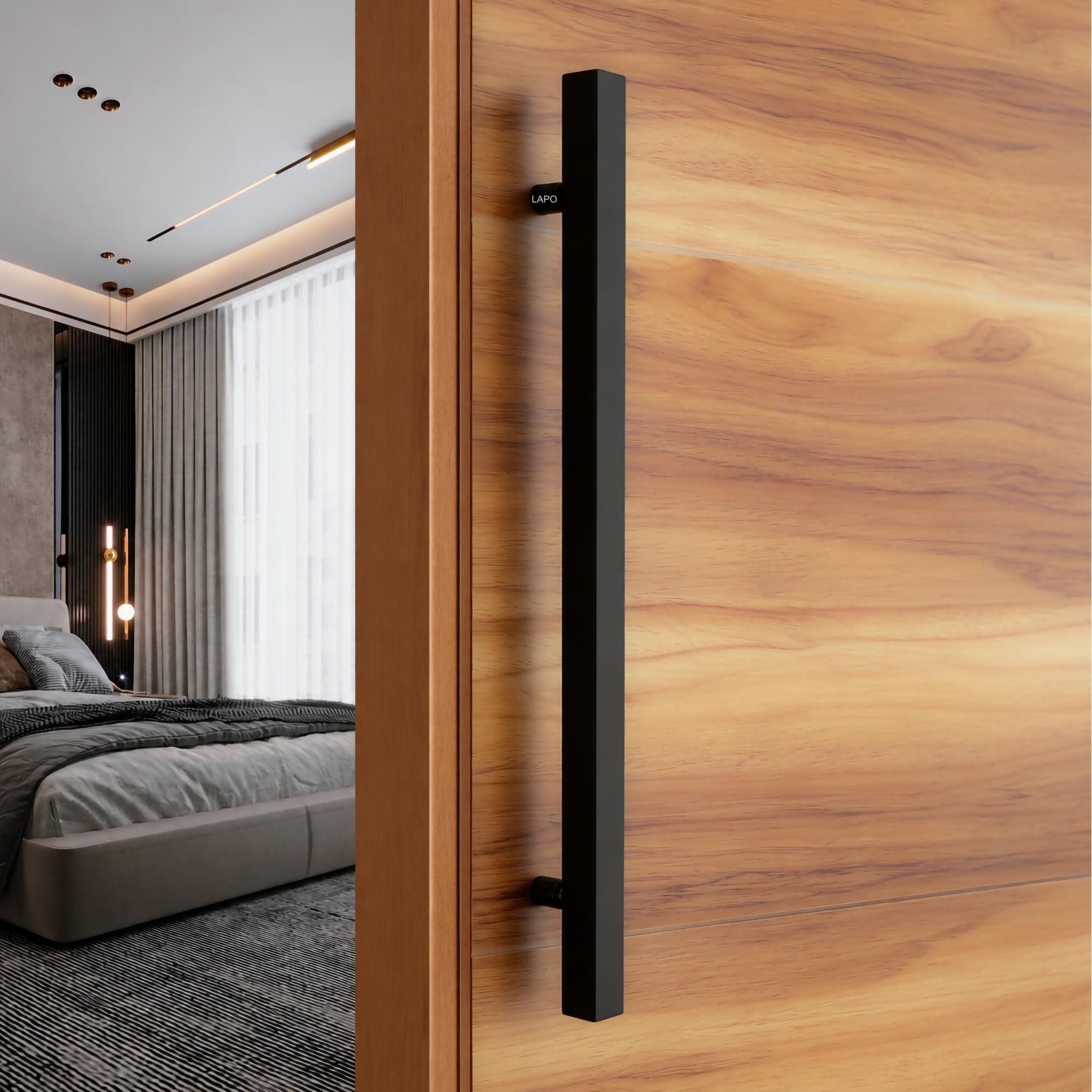 LAPO Superior 36 Inch Door Pull Handle for Home, Office & Hotel Entrance | Stainless Steel Rosegold Bar with 76cm Hole Gap | Fits 30–100mm Wooden & Glass Door| Screws Included | 3Yrs Warranty| 1Piece — Amazon image 13