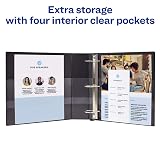 Avery Durable View 3 Ring Binder, 3 Inch Slant Rings, 4 Black Binders (17050) – view 5