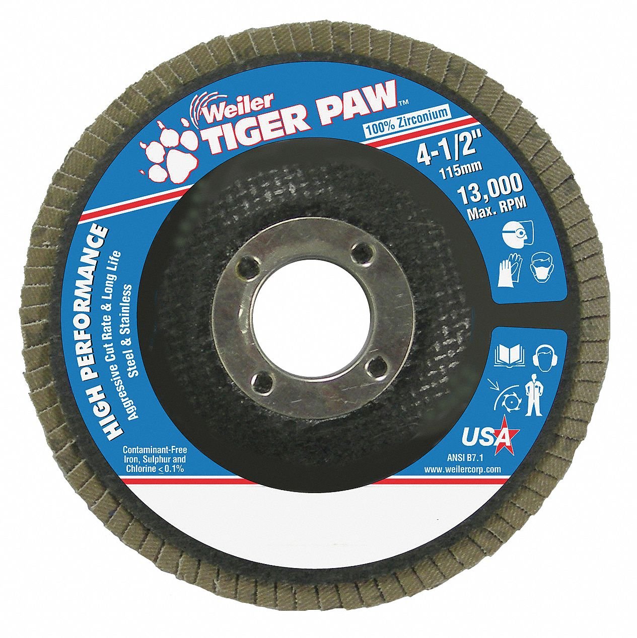 Abrasive Flap Disc, Coarse, 4-1/2 in.