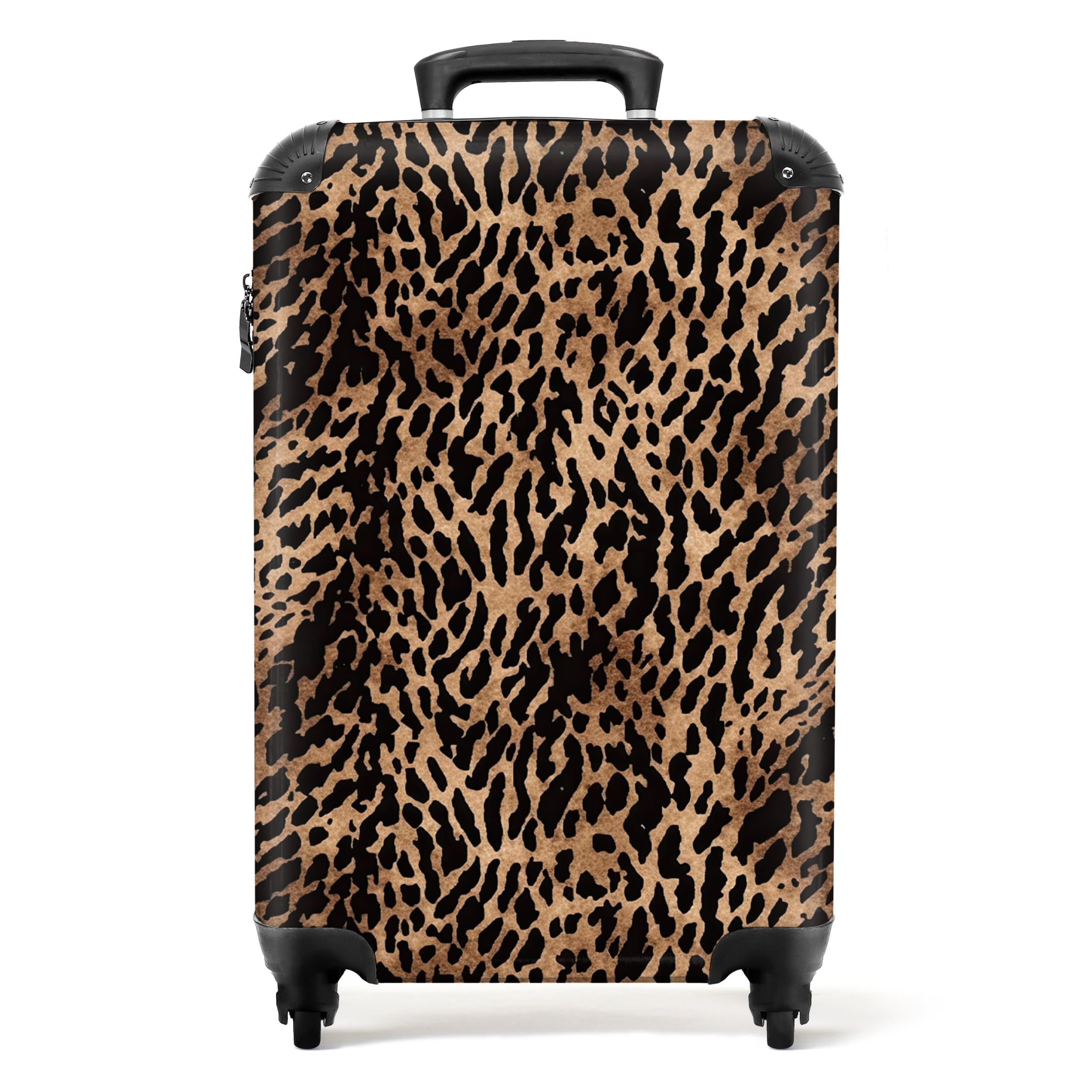 NoBoringSuitcases.com® Handgepäck, Hartschalenkoffer mit TSA Schloss, Trolley, Reisekoffer, Carry on, Rollkoffer, Klein oder Mittelgroß Braun