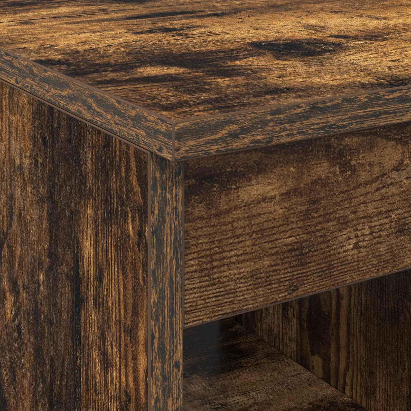 Inzwischen - Armadietto da bagno in legno di rovere affumicato, moderno, con ripiano per riporre oggetti, 30 x 41 x 50 cm, scaffale da bagno compatto