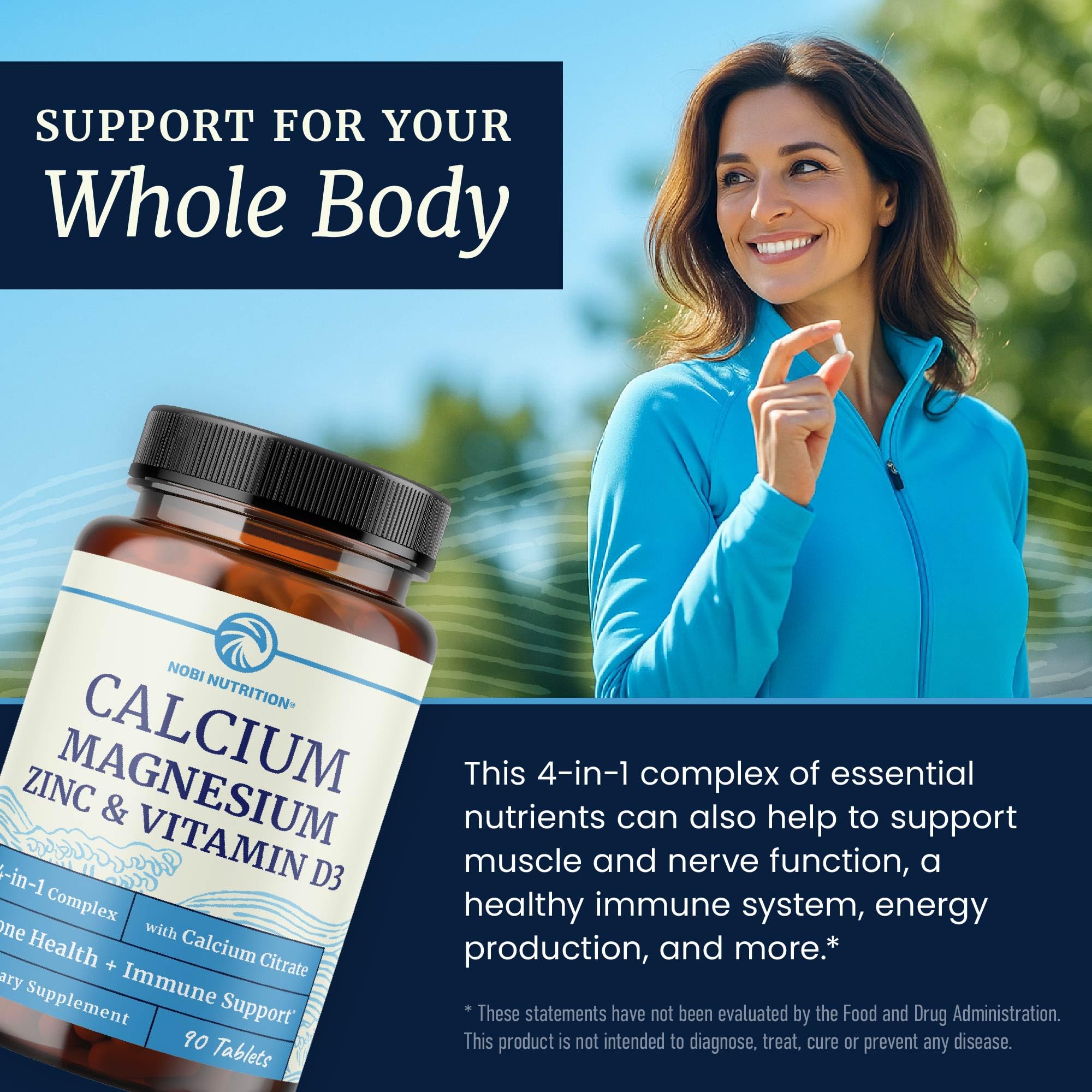 Calcium Magnesium Zinc D3 Supplement, Healthy Bone, Teeth & Immune Support — Amazon image 6