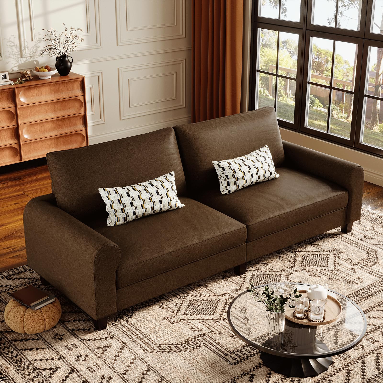 EASE MOOSE 70.6' Faux Leather Loveseat