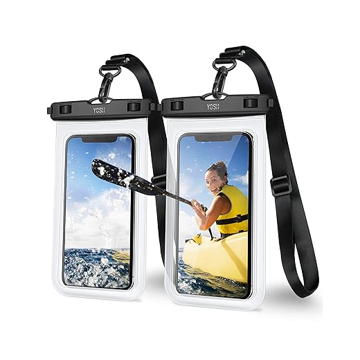 YOSH wasserdichte Handyhülle - [2 Stück/6,8 Zoll] IPX8 Unterwasser Handyhülle mit Verstellbares Schlüsselband, Wasserfeste Handytasche für iPhone 15 14 13 12 Pro XS Samsung S24 S23 S22 Xiaomi Huawei