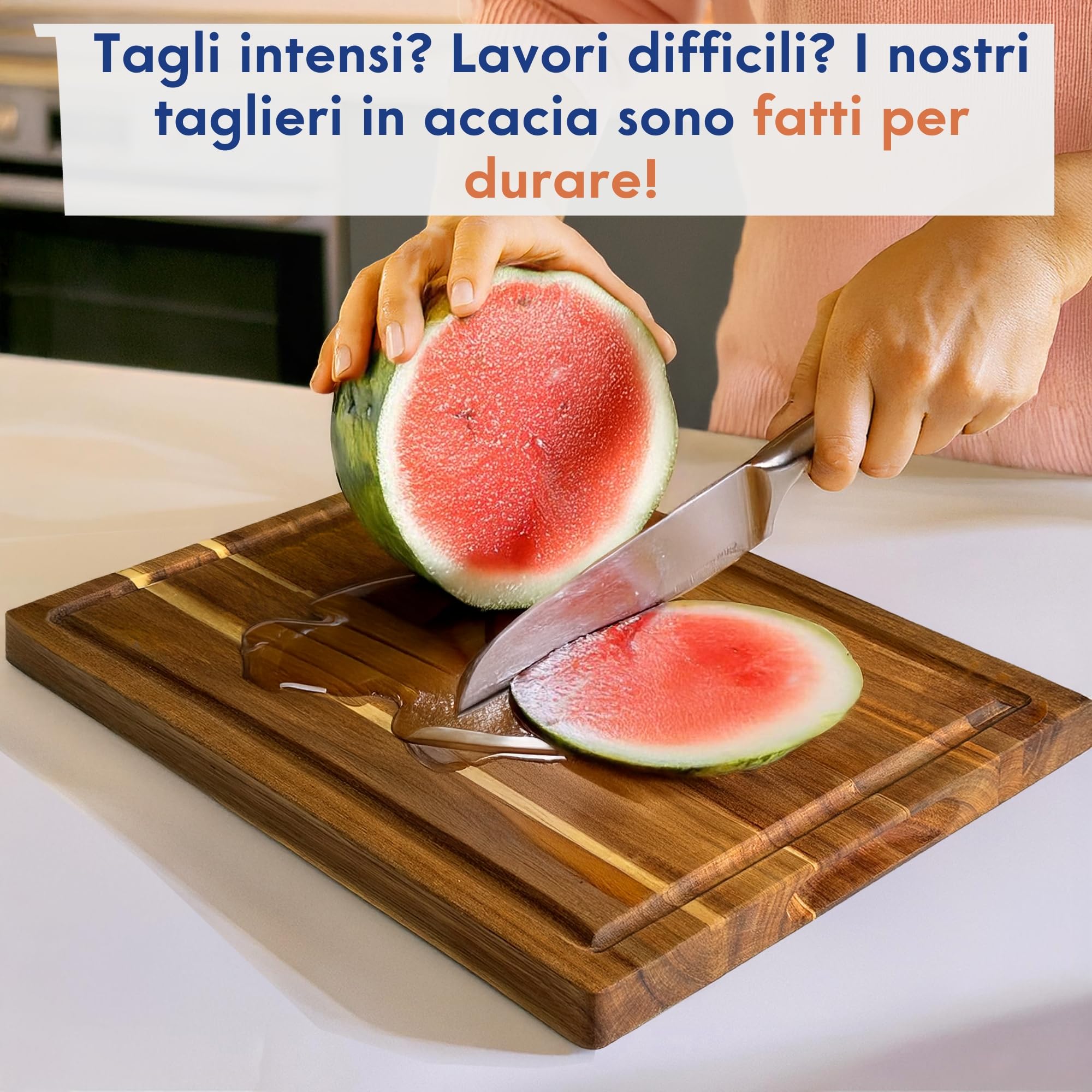 Tagliere da Cucina in Legno Atossico – Certificato FSC, Trattato Con Cera D'Api Alimentare, Olio Di Semi Di Lino E Olio Di Limone - Senza Olio Minerale, Spesso e Resistente – Ziruma