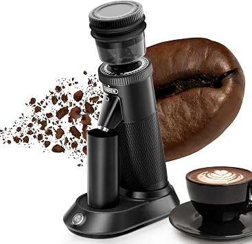 HIBREW G5 Single-Dose Espresso Grinder with Conical Burr, Magnetic Dosing Cup, Metal Housing, Dua...