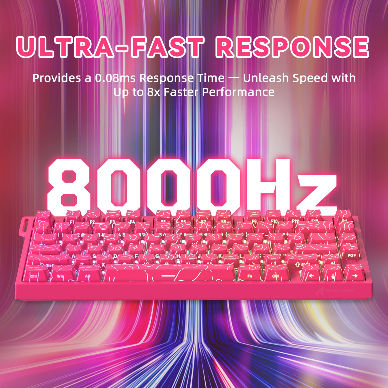 ATTACK SHARK R82 HE 8000Hz Rapid Trigger Toetsenbord, 0.005mm RT